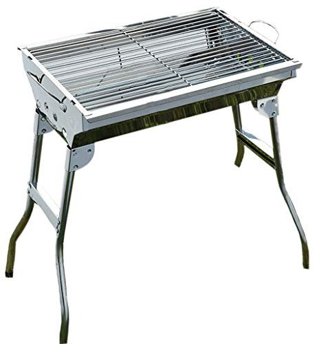 Rejilla plegable de acero inoxidable, asador portátil, asador pequeño, asador de carbón, adecuado para el campamento de cocina al aire libre