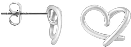 SOFIA MILANI - Damen Ohrringe 925 Silber - Ohrstecker als Herz Schlicht - 20641