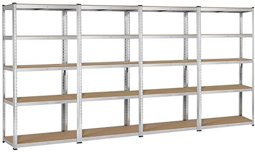 Yaheetech 4X Schwerlastregale 180 x 90 x 40 cm Metallregal Kellerregal Lagerregal Werkstattregal Garagenregal Steckregal 175 kg pro Fachboden