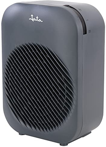 JATA TV55G - Calefactor Eléctrico con Termostato Ajustable. 2000 W. 2 Potencias de Calor y Ventilador. Calentamiento Rápido. Antivuelco. Protección Sobrecalentamiento. Color Gris