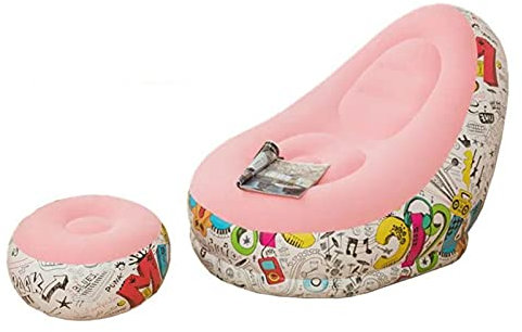 WWYL Garten Aufblasbares Sofa, Wasserdichter Aufblasbares Liege Camping Stuhl Für Outdoor, Schwimmbad, Strandpartys, Reisen Und Camping Picknicks (Rosa)