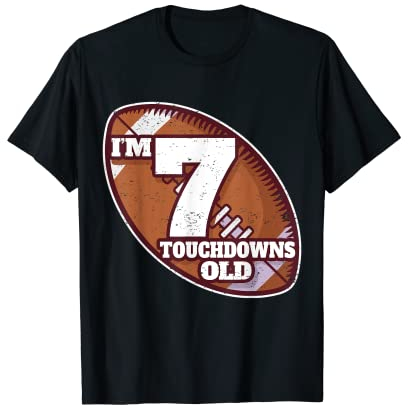 7. Geburtstag American Football Spieler 7 Jahre alt T-Shirt