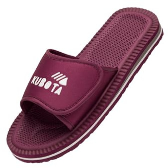 Kubota Ciabatte Uomo - Sandali da Bagno - Ciabatte Confortevoli - Borgogna 41