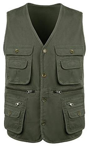Btmpmcs Herr Fritidsdjur Fiske Väst Lätt Andningsbar Väst Utomhus Människor Inga människor Plats Utomhus Flera fickor Gilet Safari Vandring Resa Väst Överdelar Ärmlös jacka bomull