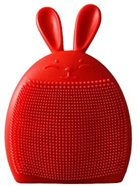 Silikon Scrubbies Gesichtsreinigungsbürste Cartoon Katze Pfote Kaninchenform Gesicht Gesichts Mitesser Bürste Silikon Scrubby-Kaninchen hellblau