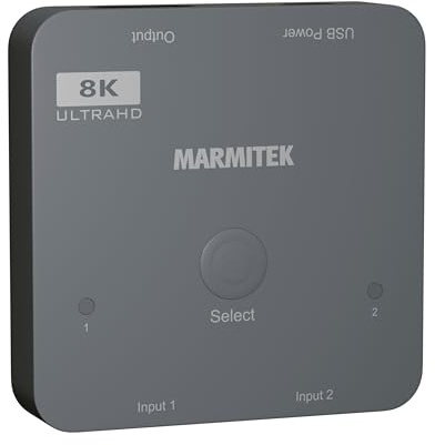 Marmitek Connect 720-8K HDMI Switch 4K120 Gaming 2 EIN 1 Aus VRR HDR