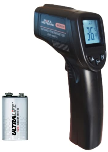 MAKA Infrarot-Thermometer mit Laser -50 bis +600 °C - Optisches Verhältnis 12:1 - Emissionsgrad 0,95 fest - Wärmezähler - Pyrometer