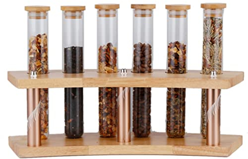 GUINJO 150 ml klare, Flache Reagenzgläser (6 Stück) mit Korkstopfen for wissenschaftliche Experimente, Aufbewahrung von Badesalz und Süßigkeiten, Geschenk