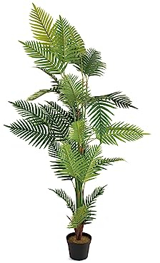 EUROPALMS Areca Palme, Kunstpflanze, 180cm | Üppiges Grün für Innenraum-Dekorationen