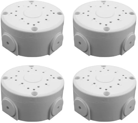4 Pezzi Scatola Di Giunzione Staffa Di Montaggio Box Di Giunzione Impermeabile in Alluminio per Telecamera Dome Scatola Di Giunzione per Telecamera Interna per Esterni Adatta per Pareti E Soffitti