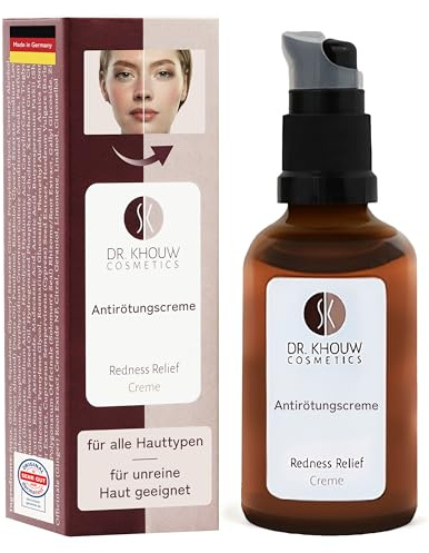 Dr. Khouw Cosmetics® Rosacea Creme für empfindliche gerötete Haut [mit Rotalgen-Extrakt] 50ml | Made in Germany | Rosacea Gesichtspflege | anti rötungen | couperose creme | SOS anti rötungen
