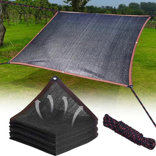 Red de Sombra, 3x4M Tela de Sombra ProteccióN Solar Al Aire Libre, Malla Sombra con Ojales, Red de Protección Solar para Pergola/Jardín/Patio/Balcón/Invernadero, Lona de Sombra