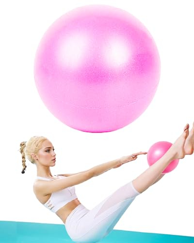 Hibmisy Palla Pilates Piccola,25 CM Palla da Pilates Anti Scoppio Antiscivolo Palla per Yoga, per Casa, Fitness, Allenamento Equilibrio (rosa)