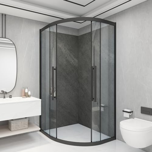 [neu.haus] Duschrückwandset Bladel 8er Set 120x60 cm Wandverkleidung Wanddeko wasserfest Badrückwand Duschrückwand Dekorwand 3 mm Bad Dusche WC Küche Grey Stone