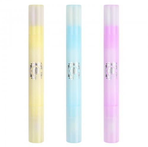 Dokeno 3 Pièces Stylo Dissolvant pour Vernis à Ongles Nail Art Rechargeable Stylo Dissolvant Stylos Correcteurs de Vernis à Ongles pour Effacer les Bavures de Vernis avec 9 Pointes de Rechange