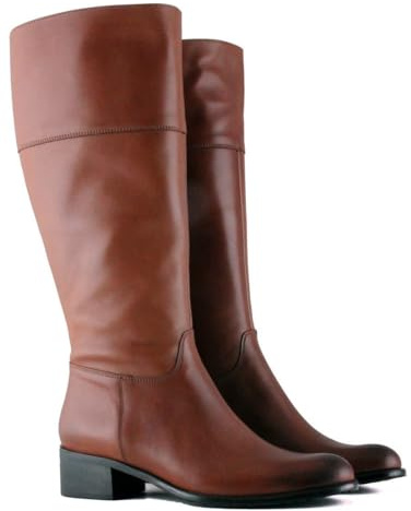 Jilsen Bottes Mollets Larges Anna | XL Tour de Mollet 48 | Chestnut | Talon 4 | Pointure 42 | Tige Large