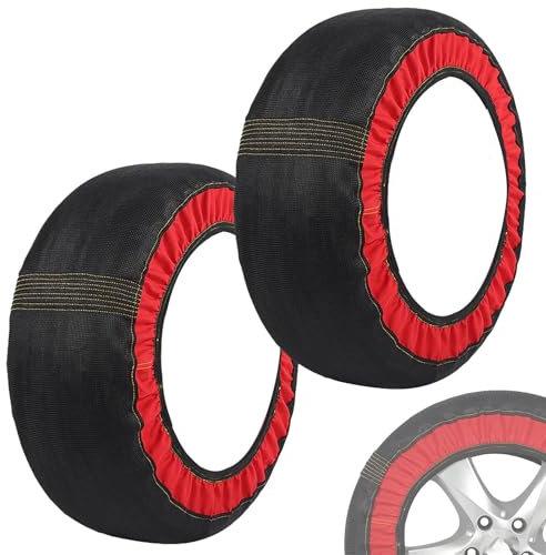 Kfz-Schneesocken, Einfach Zu Installierende Textil-Schneeketten, Reifen-Schneesocken, 2 Stück Auto-Reifensocken Für Winterschnee, Schnee-Traktionsgeräte P