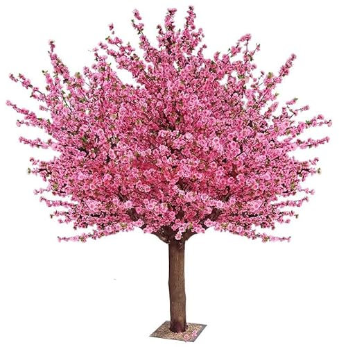 Glenmi Árbol de durazno Artificial con Tronco de Madera: Impresionantes Flores Artificiales Rosas for decoración de Interiores, centros de Mesa for Bodas y Eventos.(1mx0.9m)