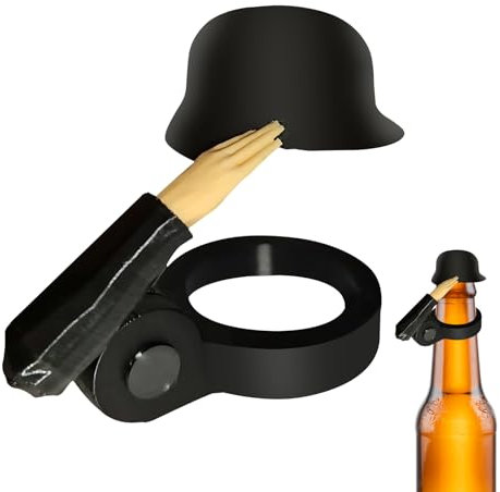 Haokelai Soldier Salute Bierflaschenhelm, Wiederverwendbar, Staubesdichtes Design, Dekorative Bierflaschenverschlüsse für Aktive Soldaten-Liebhaber