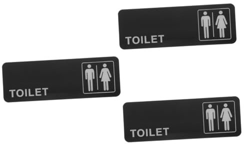 NUOBESTY 3 Stück Badezimmer Beschilderung Toilette Geschlecht Männer Toilette Waschraum Badezimmer Toilettenschild Toilette Herren Toilettenbeschilderung