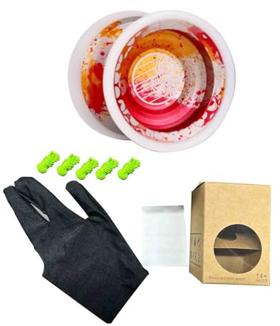 Professionelles Yoyo, Aluminium Metall Yoyo mit Hochgeschwindigkeitslager, unresponsive System, rot gelb Silber für Anfänger Profis und Trickbegeisterte