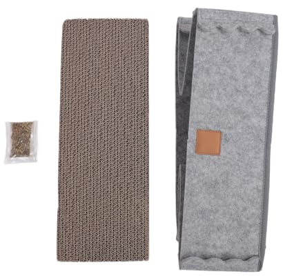 LjwZekyrnt Cama rascadora para Gatos, Aspecto Versátil y Elegante, Rascador Grande y Especioso para Gatos, Caja de cartón para Interiores (Nido para Gatos (Gris))