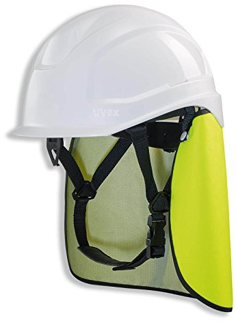 UVEX Schutzhelm pheos S-KR IES - Arbeitsschutz-Helm mit Nackenschutz - Set mit BG BAU Förderung - EN 397, Farbe:weiß
