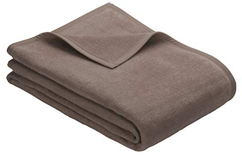 Ibena Porto Sofaschoner 75x200 cm - weich, strapazierfähig & maschinenwaschbar, Sofaschutz Taupe einfarbig