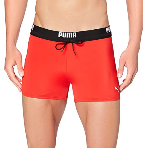 PUMA Herrlogotyp badbyxa (1-pack), Röd, M