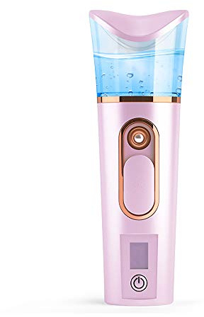 Nano Facial Mister with Skin Analyzer Moisture Tester, FANTEXY Portable Mini Cool Face Mist Steamer with USB, Handy Facial Sprayer for Eyelash Extensions, Face Moisturizing,Hydration Refreshing