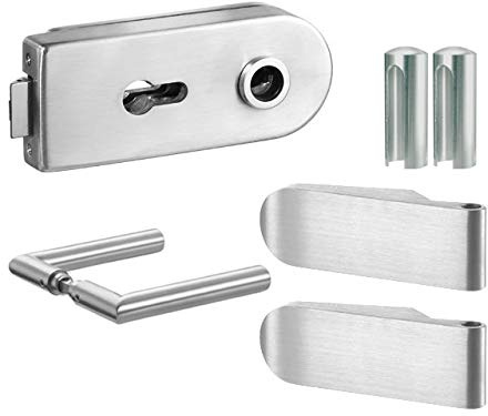 Glastürbeschlag Set Studio abgerundet 2-tlg. DP 415 PZ Edelstahl matt