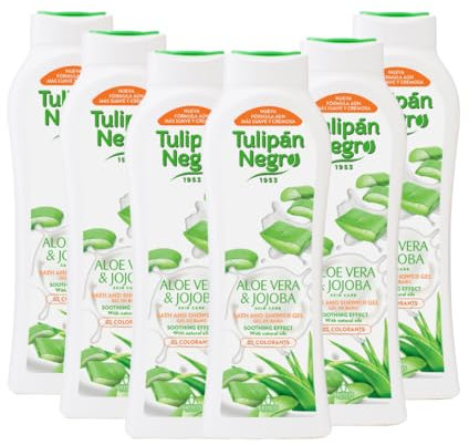 PACK 6 UDS. GEL DE BAÑO ALOE VERA 200ML, TULIPÁN NEGRO