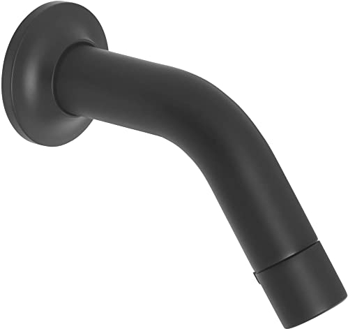 Saqu Tiny Wand Kaltwasserhahn Unterputz für Gaste-WC, Kaltwasserarmatur Messing Antibakteriell & Langlebig, Wastischarmatur Matt Schwarz für Waschbecken