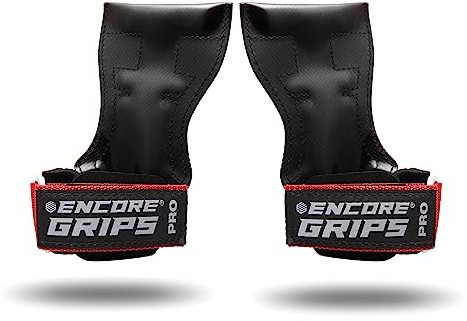 Encore Grips Zughilfen für Krafttraining & Bodybuilding – Moderne Grip Pads mit Schnell-Wickeltechnik & Handgelenkstütze – Mehr Gewicht & Halt als Klassische Lifting Straps