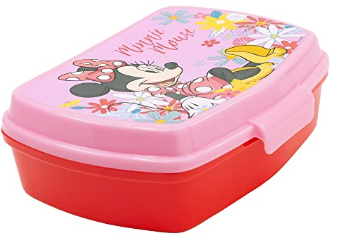 Portapranzo Bambina Minnie, Plastica, Lavabile, Riutilizzabile, Tappo per mantenere il calore