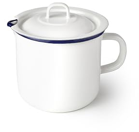 IBILI - Handgefertigter Milchkessel aus glasiertem Stahl im Vintage-Stil, 1,75 Liter