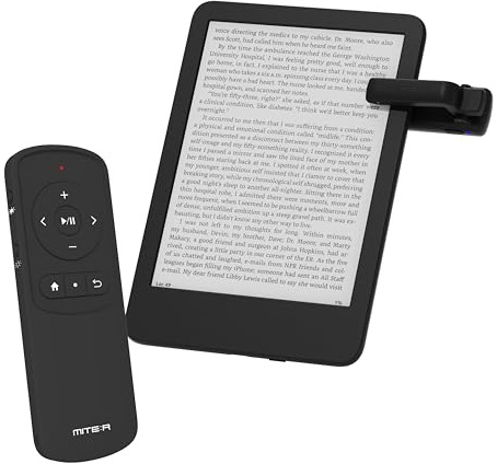 Remote Page Turner Clicker for Kindle Paperwhite Colorsoft Oasis Scribe Kobo/Bluetooth Control for Boox e-Reader iPad iPhone Android Phone Tablet Galaxy YouTube TikTok Camera – Dual Control (Black)