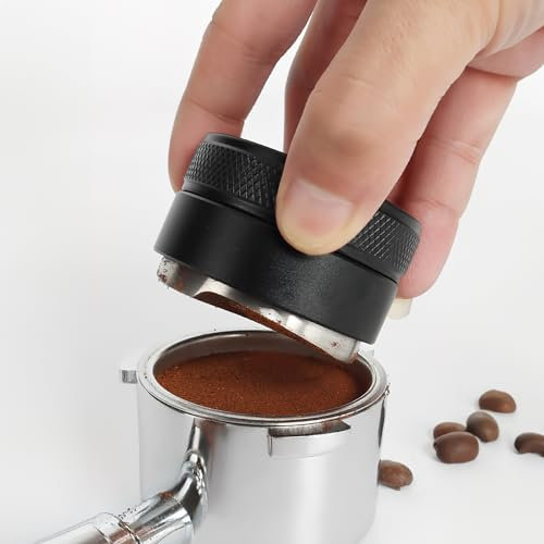 Coffee Tamper,53mm Espresso Coffee Tamper,Stainless Steel Coffee Machine Accessories Tamper Tool with Stainless Steel Base for Coffee Machine