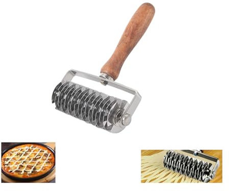 Rejilla de pastelería cortador giratorio, cortador de rejilla de rodillos de rejilla, accesorios de plástico para hornear en rollo de masa, cortador de rollo de masa de pizza y galletas, adecuado para