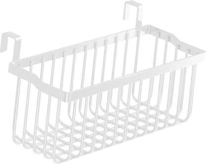 Sharplace Hängender Aufbewahrungskorbhalter, Gestell, Box, Badezimmerkorb, Organizer, Behälter, Metallgitterkorb für Wohnung, Küche, Schlafsäle, Zuhause, Weiß