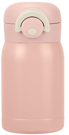 Risipu Petite bouteille d'eau de 150 ml avec paille - Mini bouteille isotherme pour boissons chaudes et froides, ouverture à une main, couvercle anti-fuite, en acier inoxydable, portable pour café