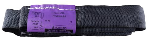 Black Spanset 5FT Polyester Round Sling Lifting Straps Aerial Hoop Lyra Circus Rigging or Strage Light Video (Puple -Vertical Capacity 2,600 lbs, 5FT)