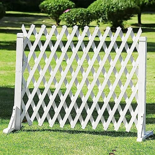 Recinzione Decorativa da Giardino, Recinzione in Legno, Ringhiera Telescopica, Recinzione da Giardino per Esterni, Recinzione per Animali Domestici, Griglia di Recinzione Decorativa (Dimensioni: