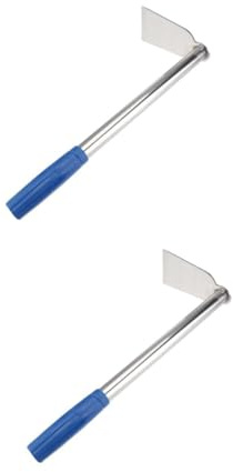 TOYANDONA 2 Piezas Azada de jardinería pequeña azada de Mano Herramienta de deshierbe Manual azada para Plantar Flores azada de jardineria Acero Inoxidable Silver