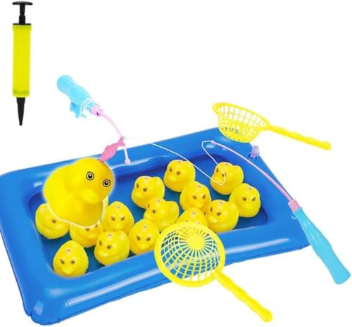 MIXEL Duck Fishing Pool Toys, Waterproof Design and Floatable Ducks, Lightweight and Portable, Enjoy Catching Ducks, Both Indoor and Outdoor Fun, Perfect for Interactive Play,