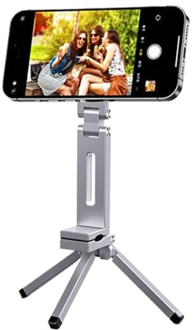 Ahuuen Treppiede Magnetico per Telefono, Supporto Pieghevole con Manico per Cellulare, Supporto Pieghevole Portatile con Clip Rotante per Smartphone in Palestra e Casa