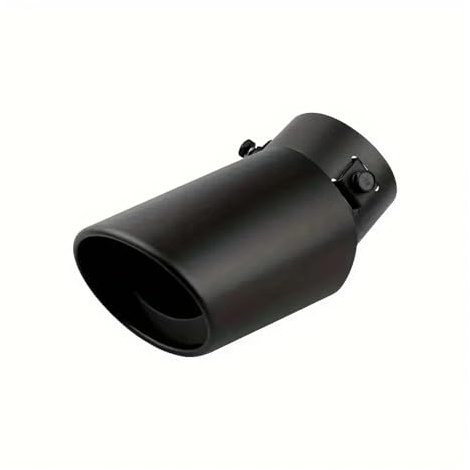 Windscreen Wiper Universal Car Exhaust Tip Round Aluminum ALloy Muffler Tail Trim Rear Auto Exhaust Pipe Nozzle Silencer Pipe Inlet 63mm Front Wiper Blades(Black Bend)