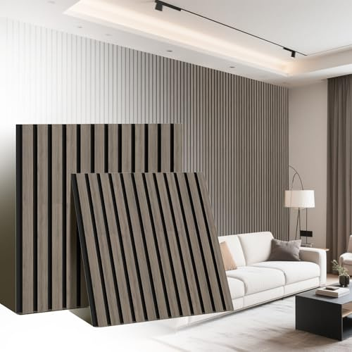 Kidsgigglz Akustikpaneele 2er Set 120×60 cm, Schalldämmung, Schallschutz Holzpaneele Wand, Schallschutzplatten Wandpaneele für Tonstudio Home Office Wohnräume Korridor, akustik paneele, Walnuss