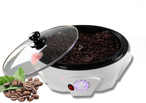 CDULOKLB Torréfacteur électrique de café, capacité de 800 g, Appareil Multifonctionnel pour la torréfaction de Grains et de Noix, pour Pop-Corn, thé, cacahuètes, sésame, 0-240 °C, Appareil de Cuisson