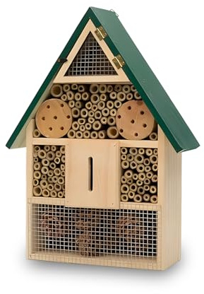Wintem - Insektenhotel aus natürlichem Bambusholz für den Garten, Schutz für Bienen, Marienkäfer und Schmetterlinge, wetterfest